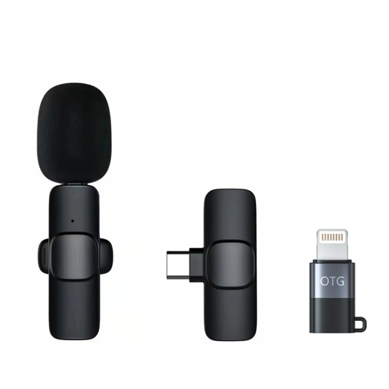 

New Wireless Lavalier Microphone Portable Audio Video Recording Mic For IPhone Android Live Game Mobile Phone