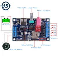 10w 25w mp3 voice sound player module diy voice broadcast board programmable control support tf card u disk dc 12v 24v