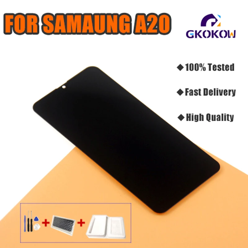 720x1560 100% протестирован для samsung Galaxy A20 сенсорный ЖК экран дигитайзер в сборе lcd SM A205