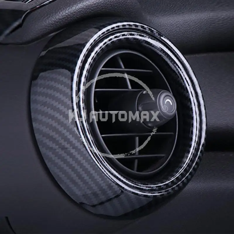 KJAUTOMAX для Mini Cooper F55 F56 боковой динамик внешнее кольцо украшение черный углеродного волокна Текстура ABS 2 шт