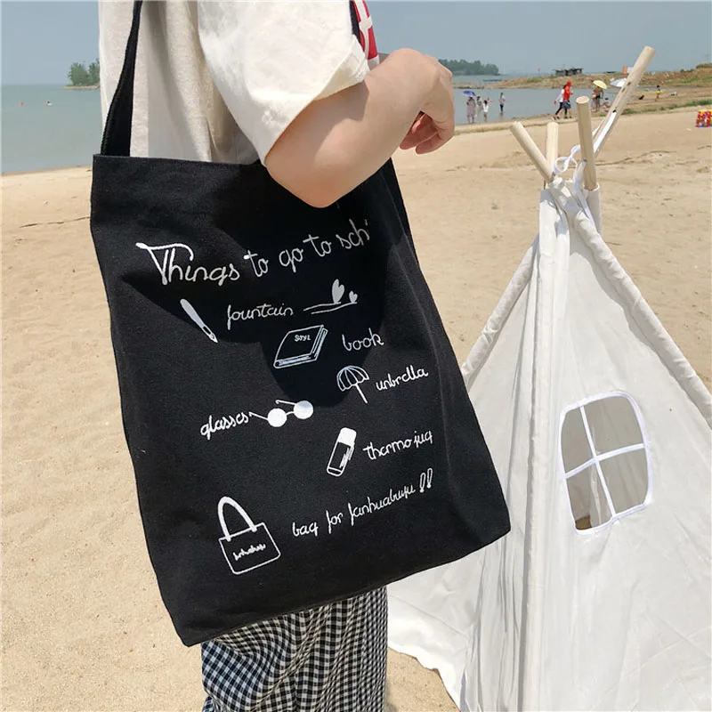 

1pcs/lot eco canvas shoulder sling cotton bag for youth