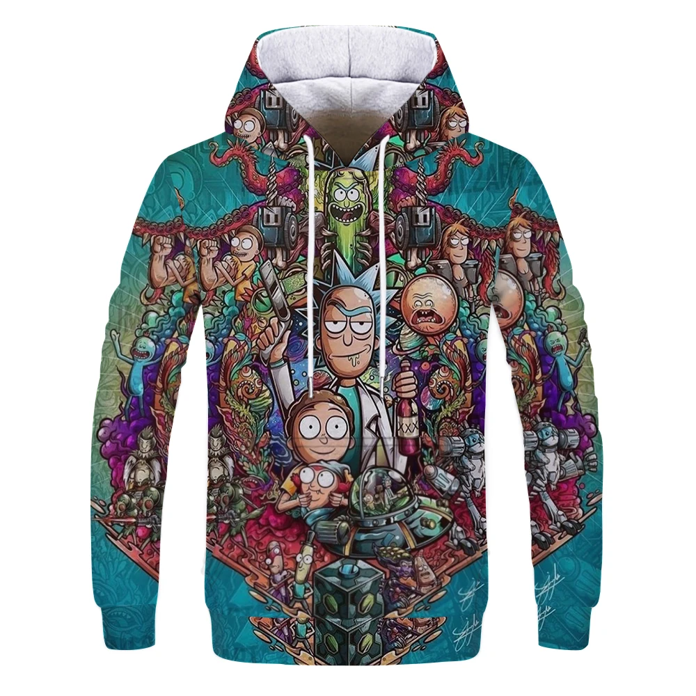 Художественные 3D Майки Rick мужские брендовые толстовки Повседневная Спортивная