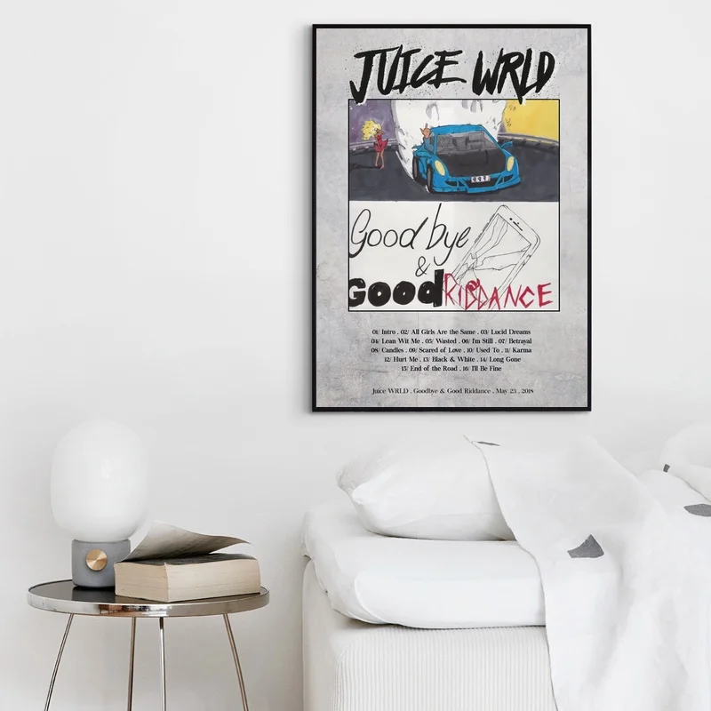 Соки Wrld до свидания и хороший ridddance альбом Обложка постер печать живопись