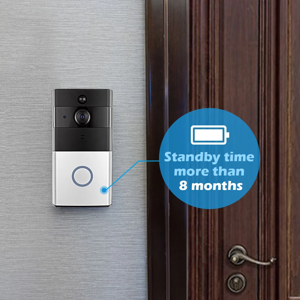 Беспроводной дверной звонок с Wi Fi и камерой ночного видения 1080P|Видеодомофон| |