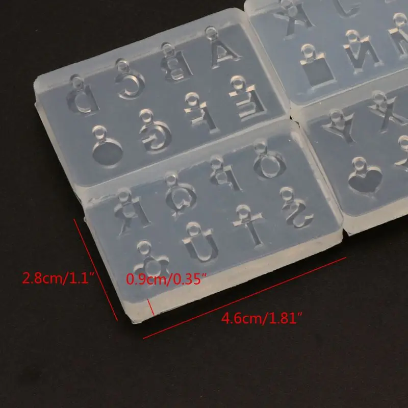 

4Pcs A-Z English Letters Pendant Mold Kit Alphabet Pendant UV Resin Silicone Mold Jewelry Making Tools Nail Art Crafts