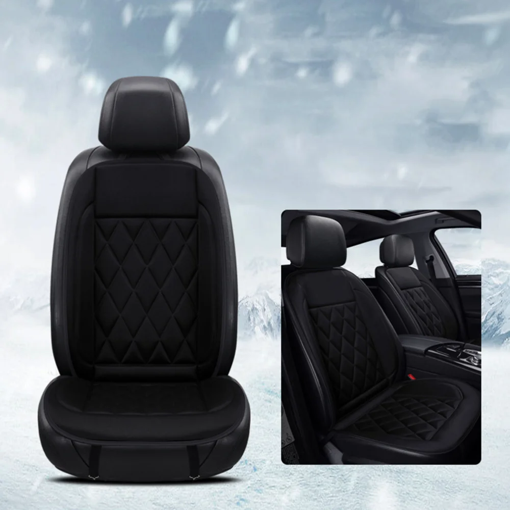 

2Pcs Automatic Heated Car Seat Cushion Temperature Control Seat Pad Car Seat Heater Heated Seat Cover (Grey 12V)