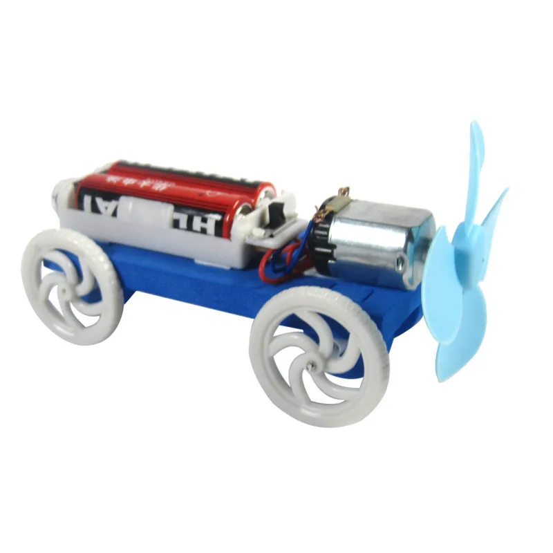 Ветроэнергетический автомобиль Детский Электронный простой набор для сборки