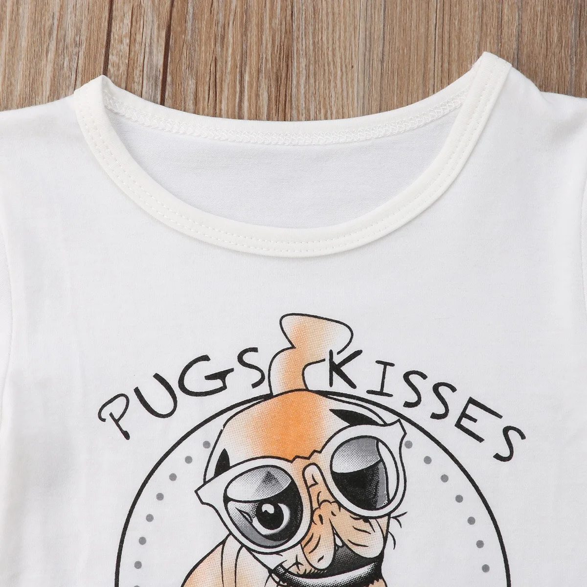 Повседневная летняя футболка с короткими рукавами милой собачкой топы и штаны