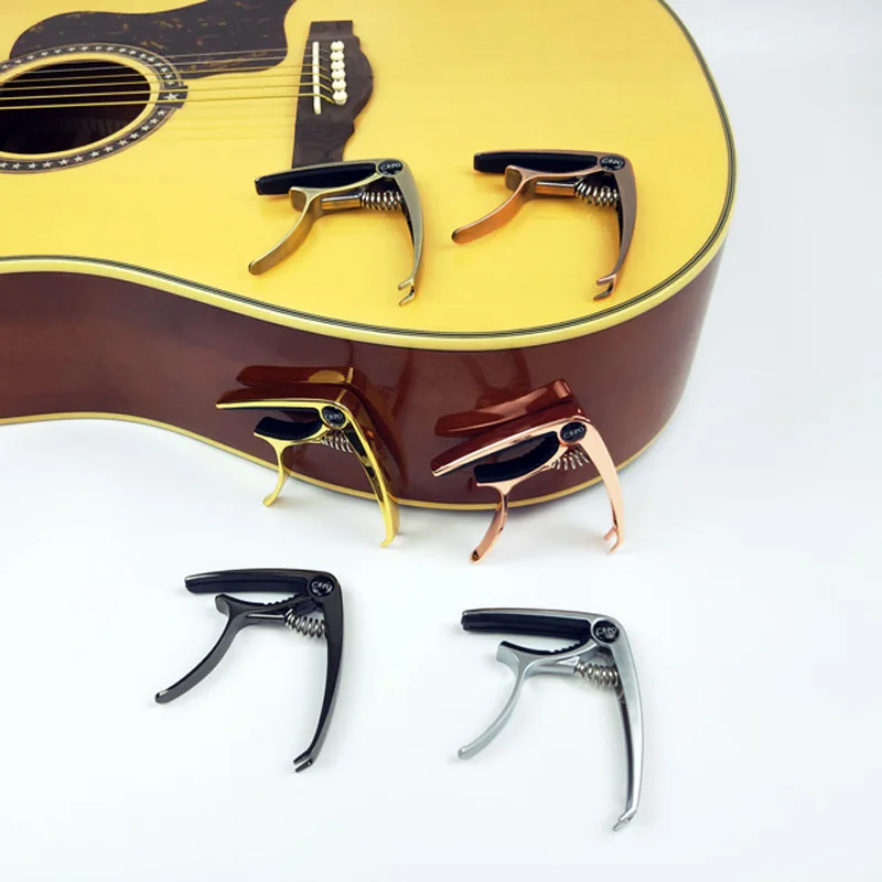 gitarre capo hohe qualität metall fit akustische elektrische gitarre ukulele mandoline zubehör zink legierung metall capo free global shippi