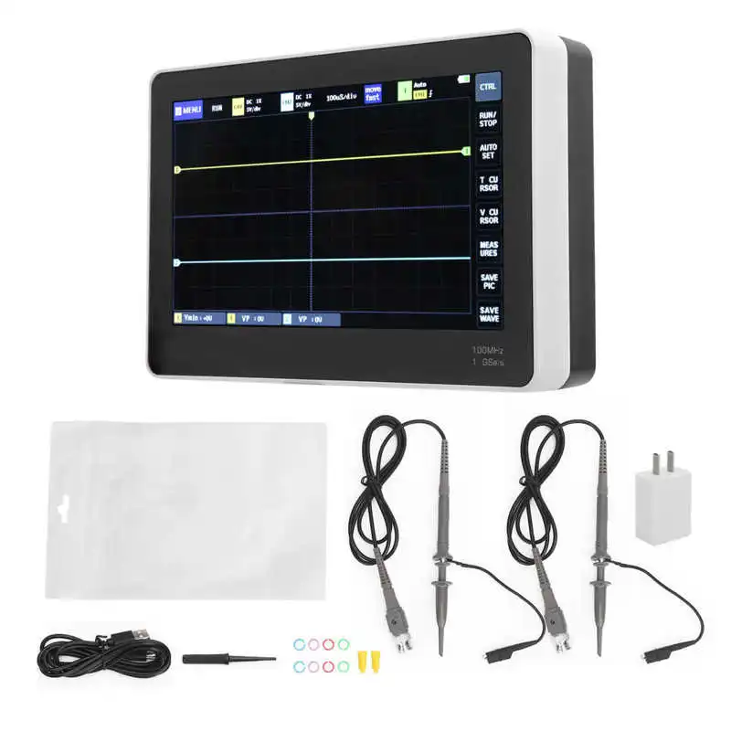 

1013D Intelligent Oscilloscope Dual Channel 100M 1GS Handheld Tablet Oscilloscope US Plug 110 240V Testing Equipment