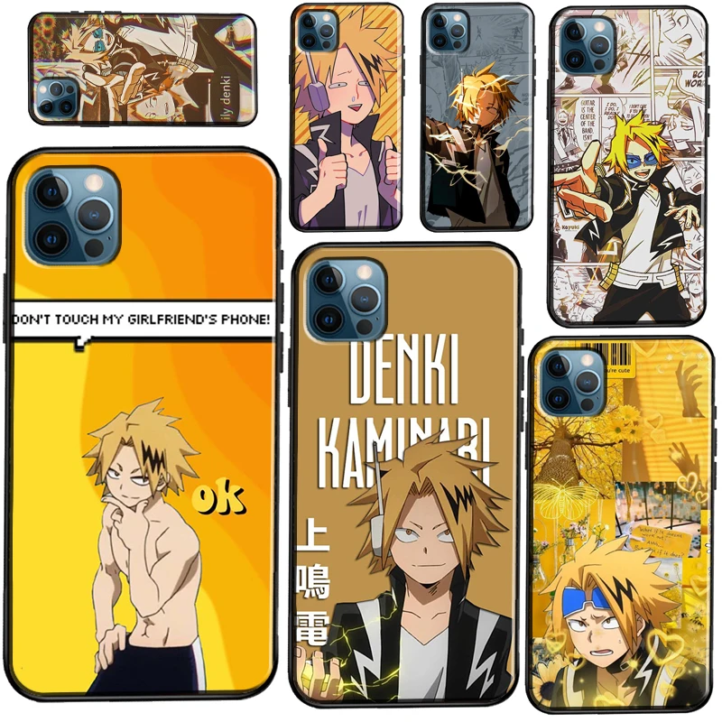 Denki Kaminari My Hero Academia Case For iPhone 11 14 12 13 Pro Max X XR XS Max SE 2020 6S 7 8 Plus 12 13 Mini Cover Shell