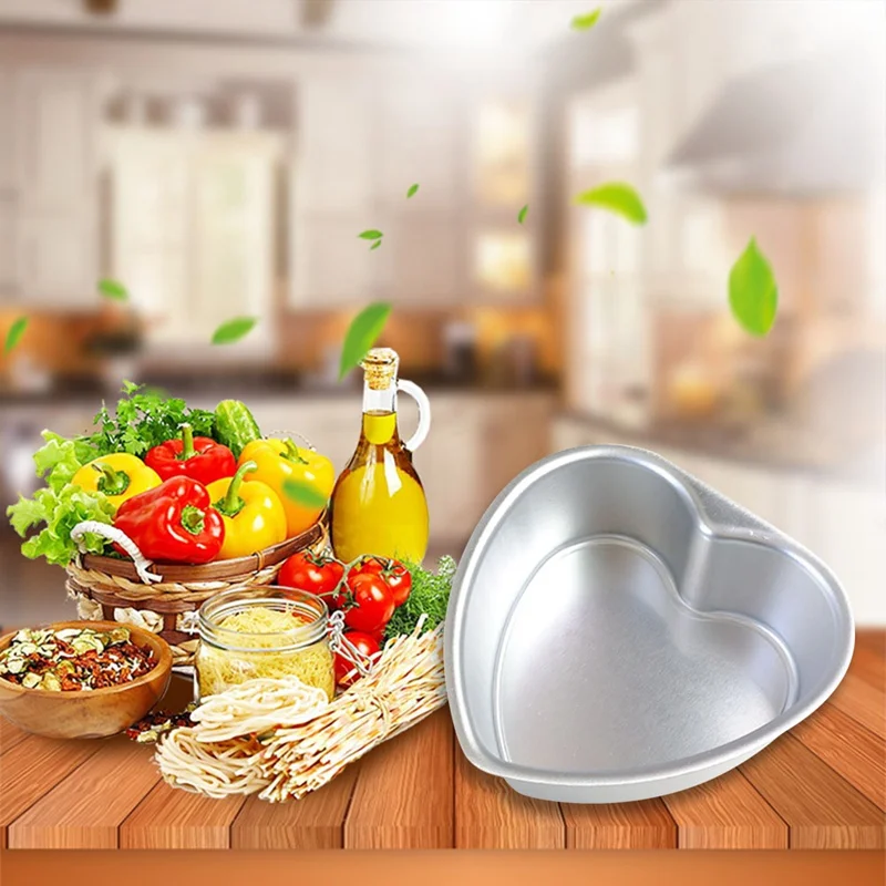 6 8 дюймов в форме сердца съемное дно утепленная Алюминий сплав шоколадный торт