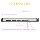 EPON OLT 8 PON port OLT GEPON поддержка L3 RouterSwitch 4 SFP 1,25G SC многомодовое открытое программное обеспечение веб-управление