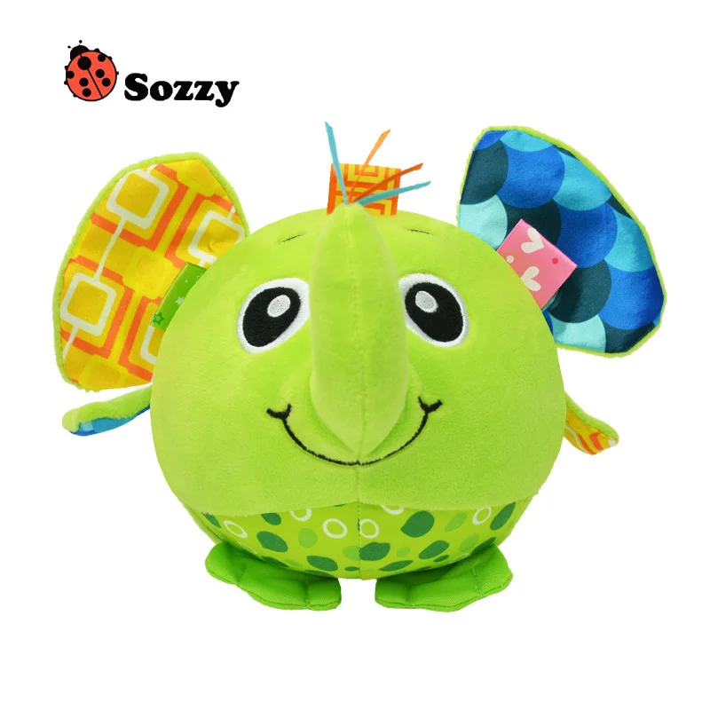 SOZZY Baby мягкий плюшевый животное слон Обезьяна кровать погремушки колокольчик