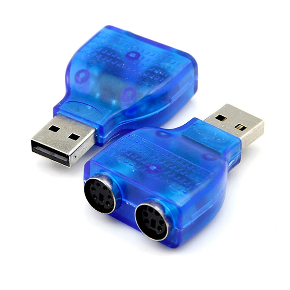 Тонкий адаптер USB 2 0 к PS/2 Новый для ПК/2 клавиатуры/мыши с usb портом аксессуары
