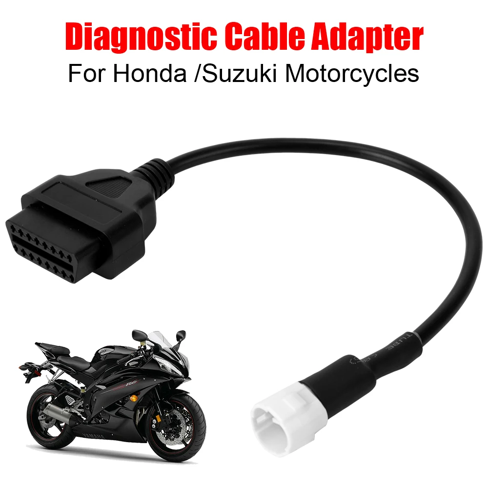 

3-контактный разъем OBD для мотоцикла Honda Suzuki Универсальный Удлинительный кабель OBD