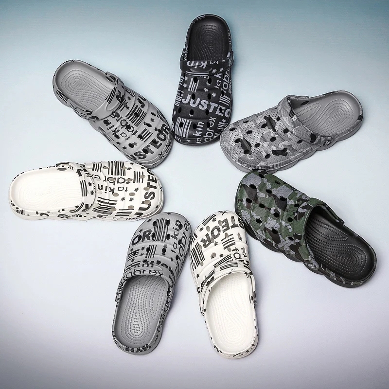 

Men's Summer Hole Shoes Sandals Breathable Unisex Outdoor Non-Slip Beach Slipper fashion light trend light walking Flip Flops