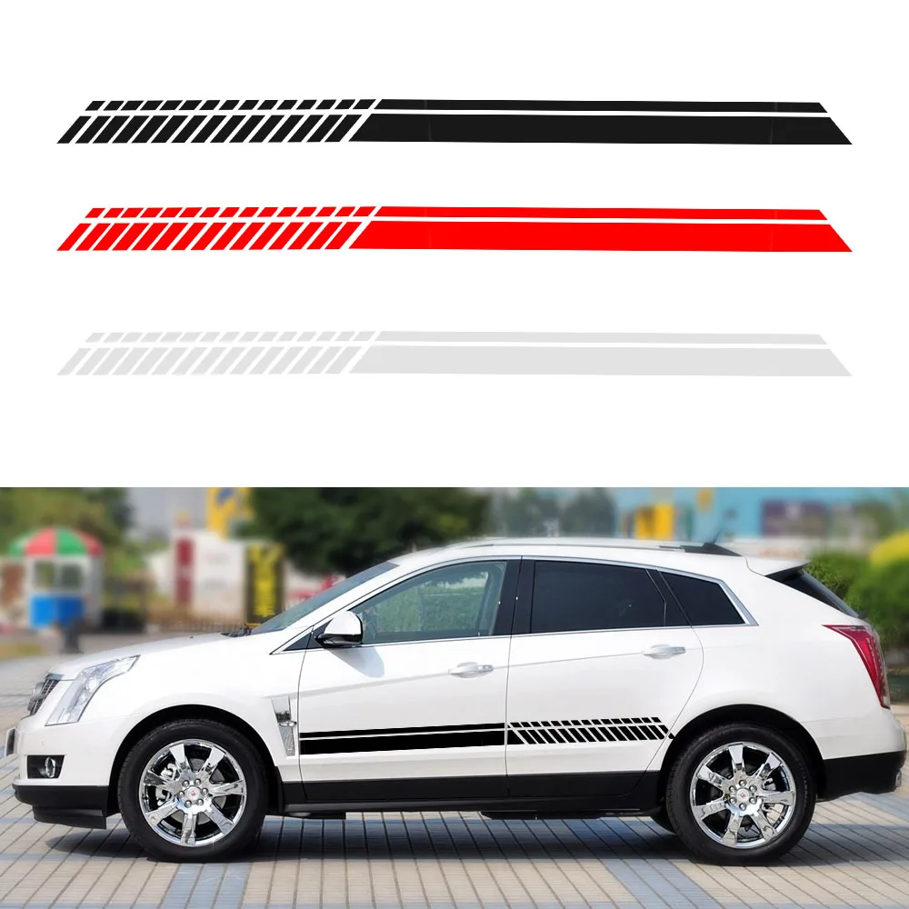

Auto Side Stickers Racing Body Side Stripe Universal Car Vinyl Bumper Decals Car Stickers Car Tuning Accessories Car Styling