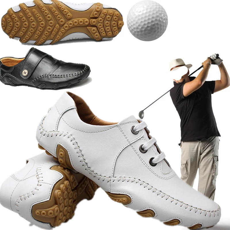 2020 new Golf Shoes Man Sneakers Lace up non slip light breathable soft comfort Sports MEN with Studs | Спорт и развлечения