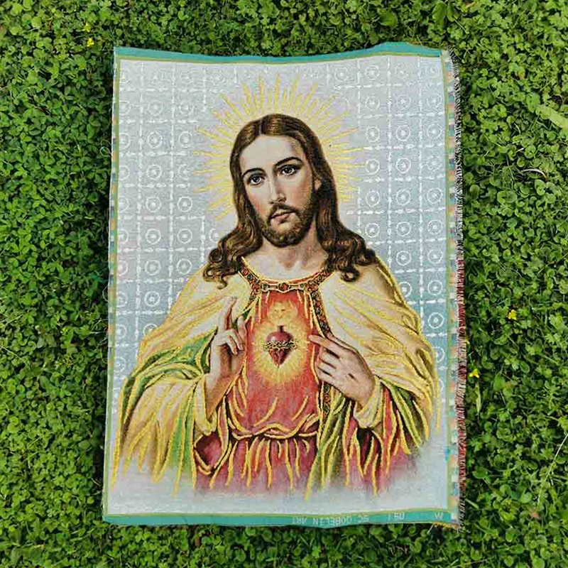 

Картина с изображением Священного Сердца Иисуса, уникальное китайское плетение, рождественский подарок, католический гобелен, домашняя по...