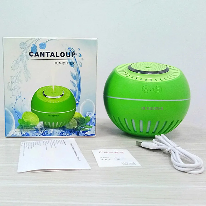 

Fashion USB Humidifier With Colorful Night Light Mini Essential Oil Diffuser For Surface Home Melon cool Fogger Mist Humidifier