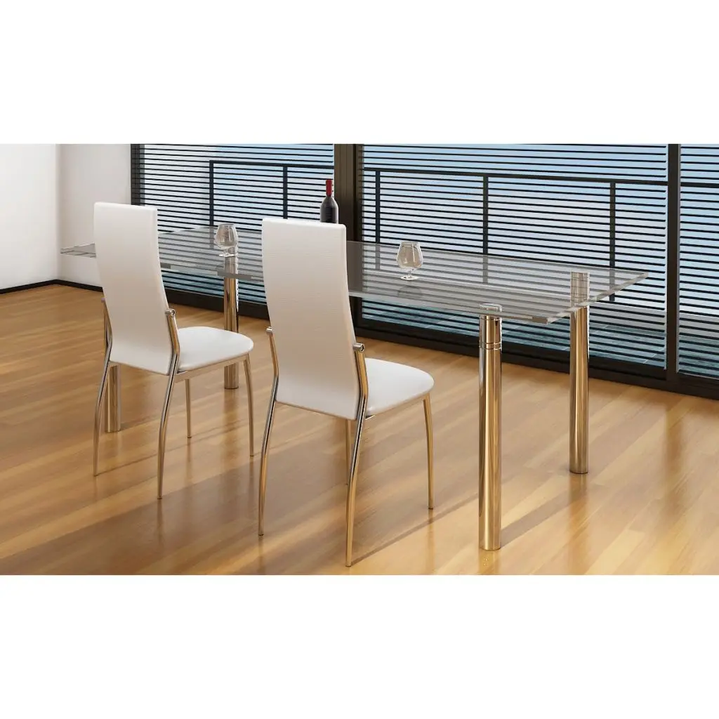 

Dining Chairs 2 pcs White Faux Leather