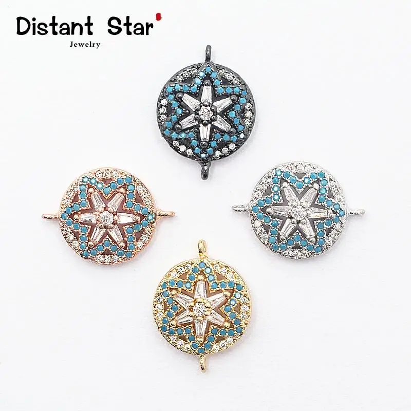 Латунный циркониевый браслет сделай сам со звездами 0 6 * дюйма для изготовления