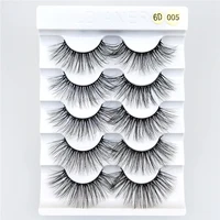 manufacturers false eyelashes natural cross curl thick multi layer three dimensional 5 pairs 6d false eyelashes faux cils
