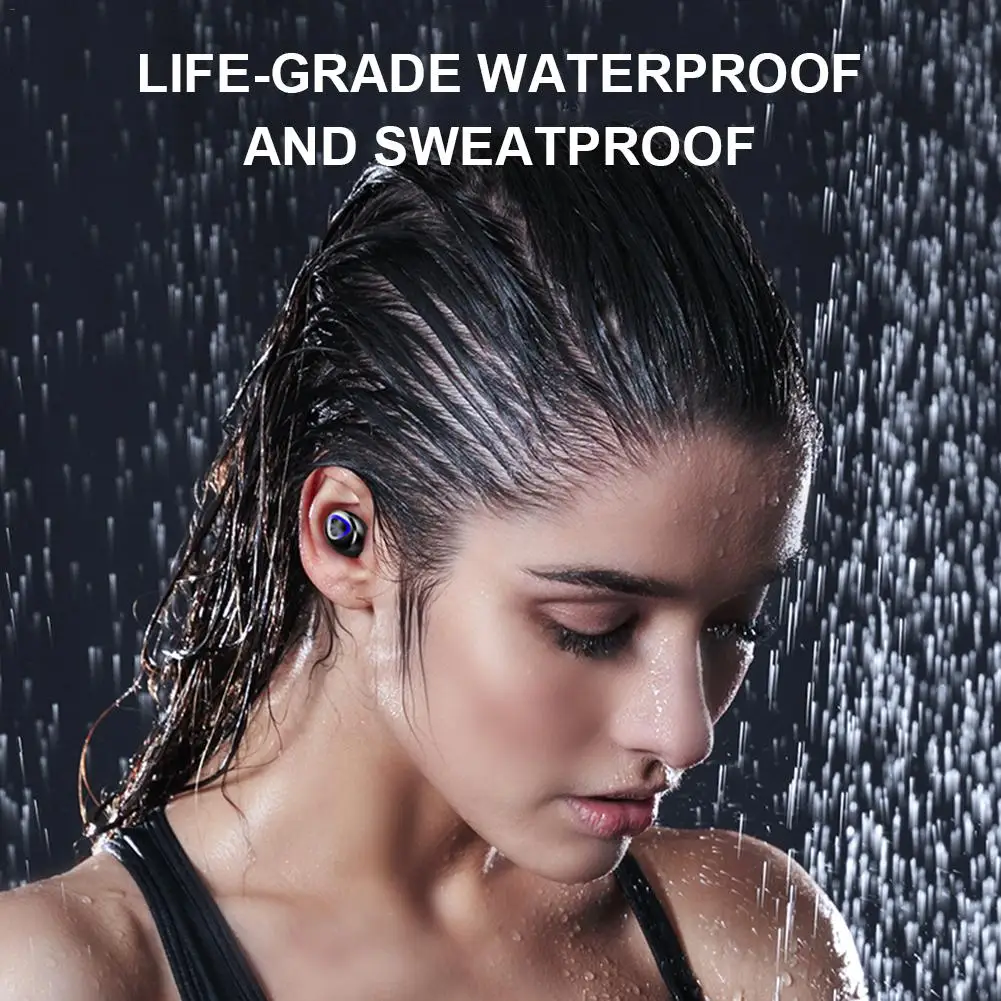 TWS IPX6 Водонепроницаемый спортивный беспроводной Bluetooth 5,0 наушники сенсорное управление Кнопка Светодиодный дисплей питания для samsung huawei