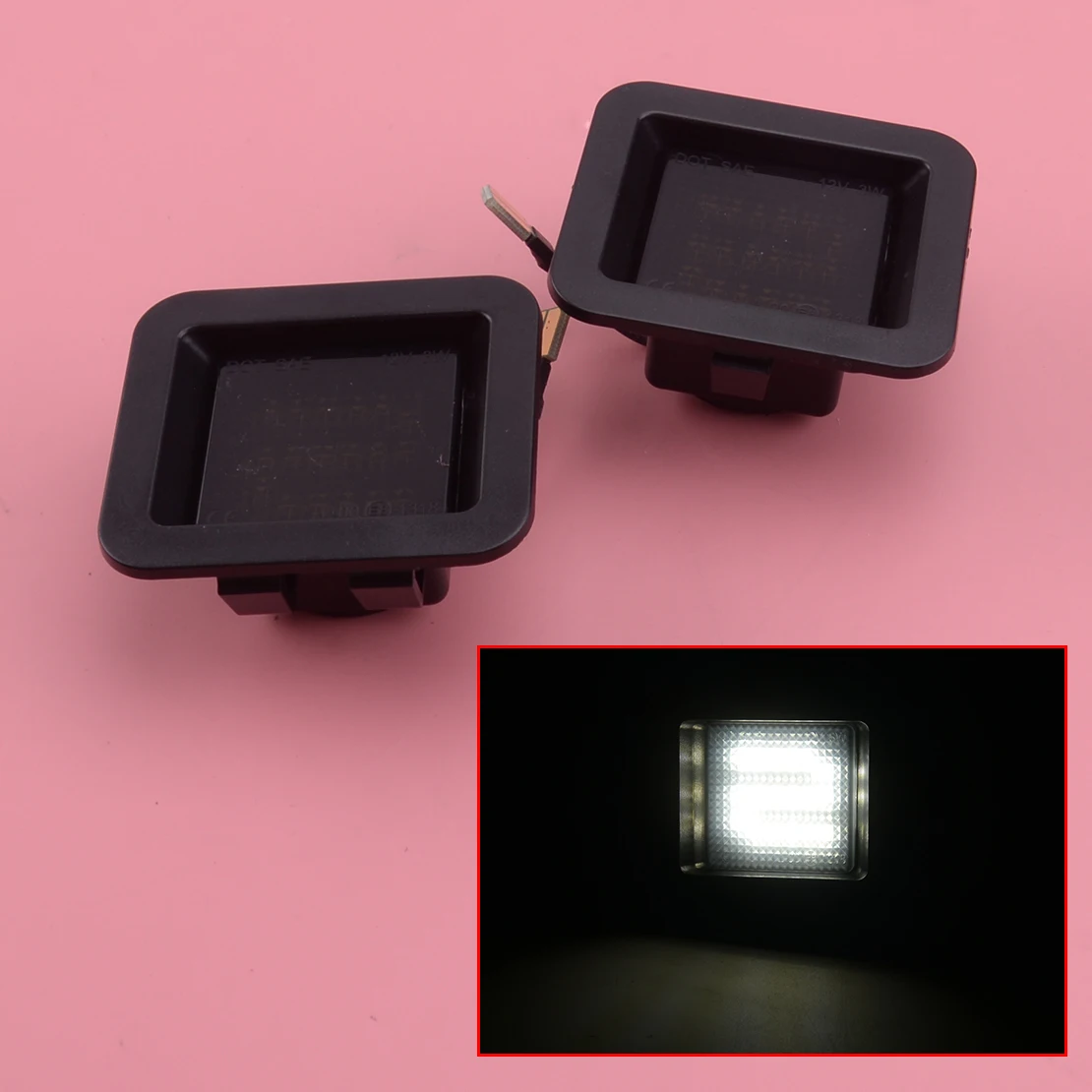 

Светодиодсветодиодный подсветка для номерного знака, 12 В, 3 Вт, с дымчатыми линзами, подходит для Ford F150, 2015, 2016, 2017, 2018, 2019, 2020, FL3Z13550A