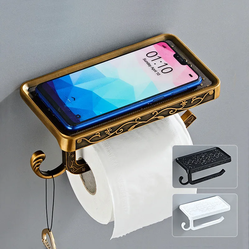 

Европейский держатель для бумажных полотенец в античном стиле, держатель для рулона бумаги, Космический алюминиевый держатель для хранения туалетной бумаги