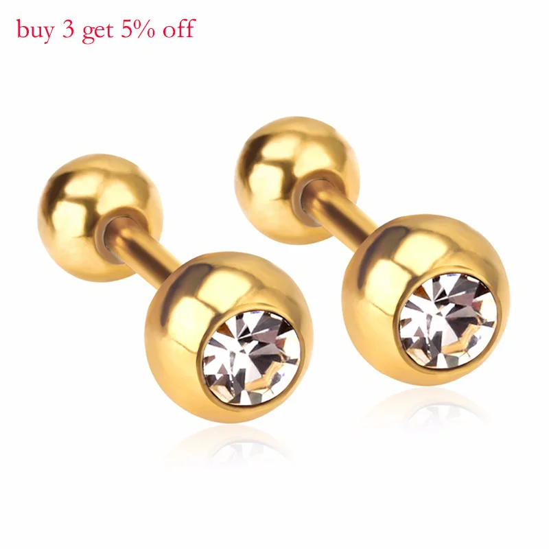 Серьги LUXUKISSKIDS с черным/белым фианитом детские серьги из нержавеющей стали винтом