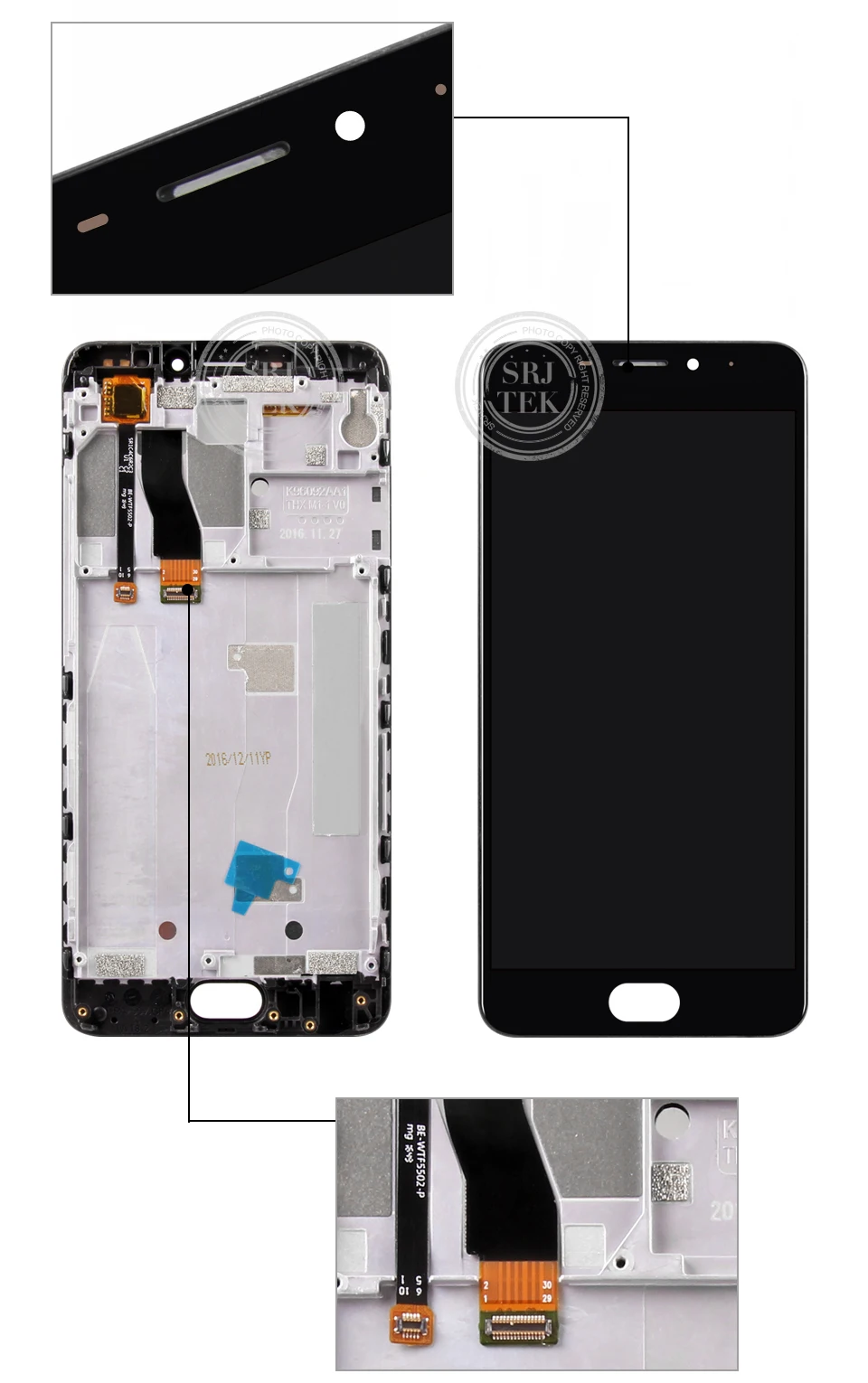 Протестированный 5,5 ''ЖК-дисплей для MEIZU M5 NOTE, сенсорный экран с рамкой, ЖК-дисплей для MEIZU M5 note, дисплей M621H M621M M621Q