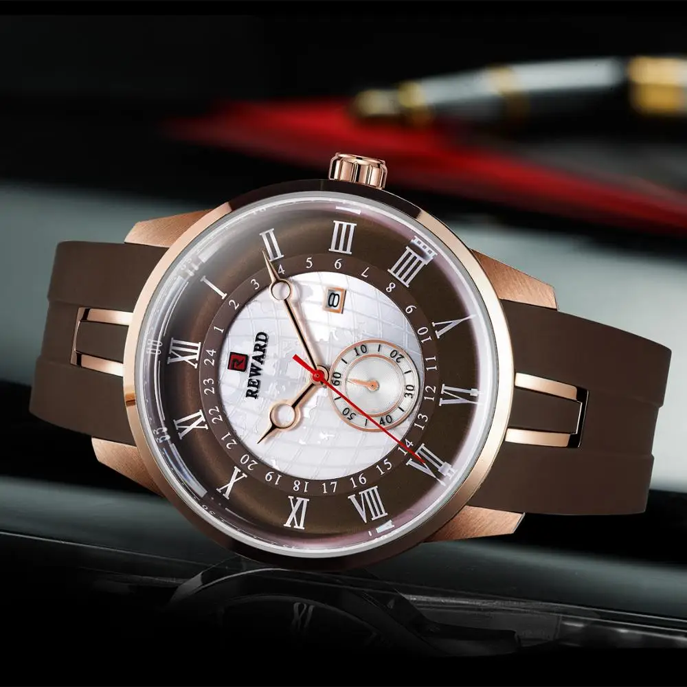 Награда военные спортивные модные мужские часы силиконовые Роскошные Кварцевые