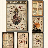 kitchen witchcraft fun posters and prints decoration canvas wall picture witch blessing knowledge art painting gift home decor