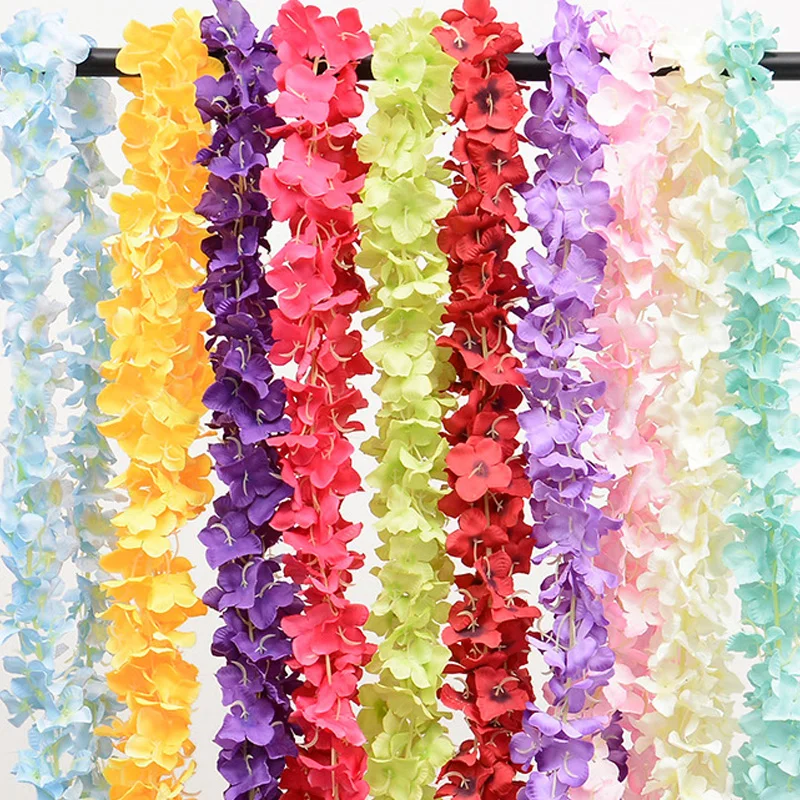 

2M Artificial Rattan Hanging Wall Plant String Fake Garland Vine Green Branches For Wedding Home Hotel Garden Decoration