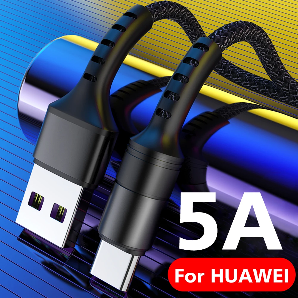 Кабель USB Type-C 5A для Huawei Mate 20 Pro P20 Lite кабель быстрой зарядки с суперзарядкой USBC P30 |