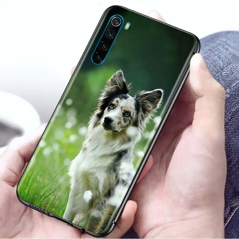 

Border Collie Dog Case for Xiaomi Redmi Note 9S 8T 8 7 9 9A 9C K30 Pro 8A 7A 6 Black Silicone Phone Cover Sac