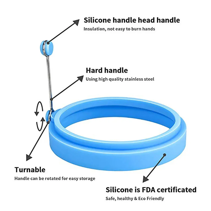 Яйцо круглый формирователь силиконовый жареный яичный блин кольцо омлет форма