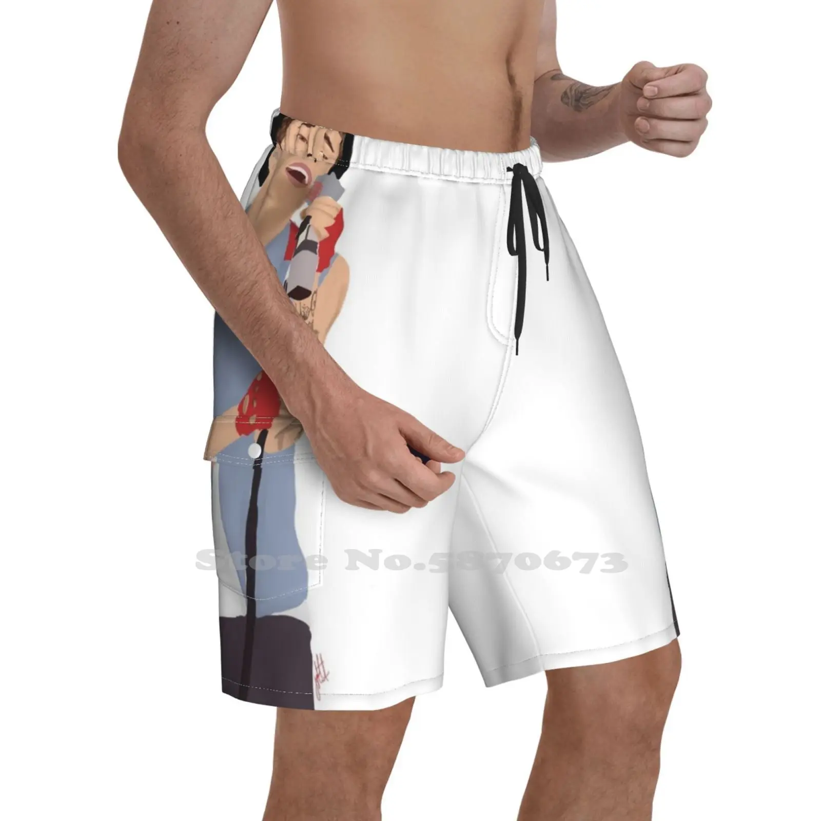 

Die In Your Arms Fanart Men'S Sports Beach Shorts Fanart Justin Bieber Beliebers Die In Your Arms