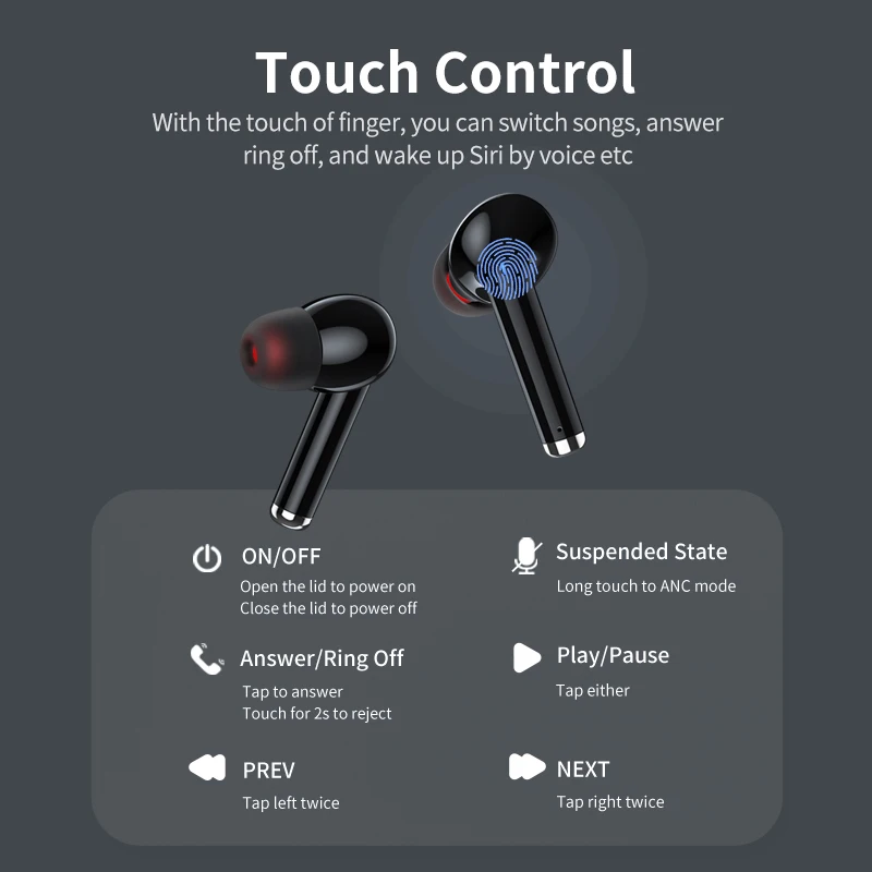 Awei TA8 ANC bluetooth-совместимая 5 2 Спортивная гарнитура с шумоподавлением Type-C Earbud Gamer TWS