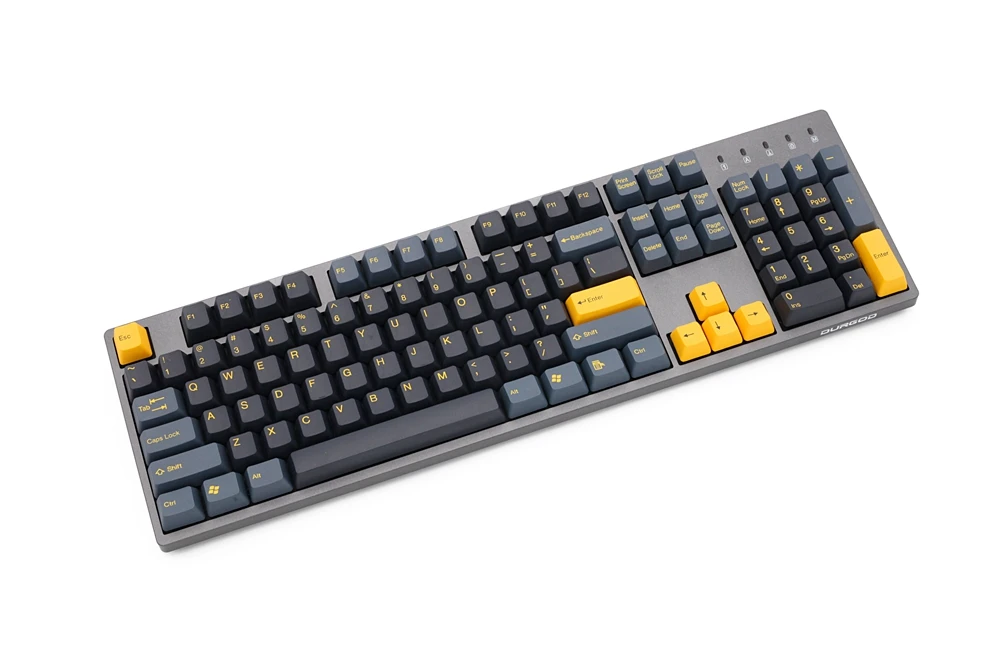 taihao abs double shot keycaps midnight for diy gaming mechanical keyboard color of black yellow 104 ansi free global shipping