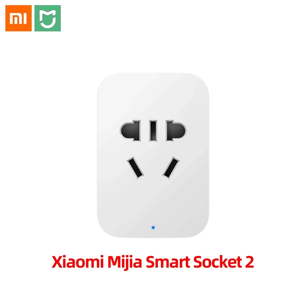 Умная розетка Xiaomi Mi Smart WiFi 2 штекера пульт дистанционного управления поддержка