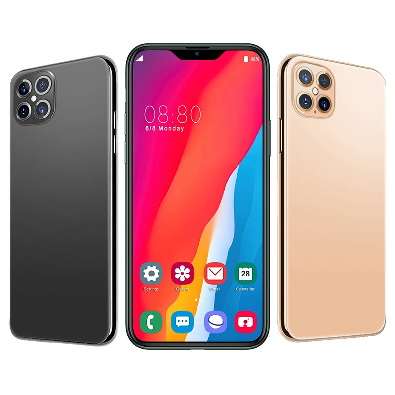 

Hot Selling I12pro 6.5 Inch Smart Phone 8GB+512GB Big Screen Global Version Cell Phone Finger Face ID Deca Core Android Phone