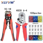 Обжимной инструмент наборы HSC8 6-4 обжимные клещи с Клещи для зачистки проводов кусачки YE-1 многофункциональные электрические инструменты YEFYM