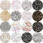 Звезды смешанных цветов с принтом сердце, Луна, акриловые бусины, бусины с большим отверстием Круглыйквадратные разделители бусины для ювелирные изделия делая diy ожерелье с подвесками Браслет аксессуар