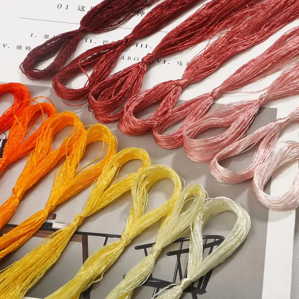 20 Meters 8 pcs/lot Multicolors Silk Thread Line Embroidery Floss Skein Kit Cross Stitch Threads Sewing Skeins DIY Tools | Дом и сад