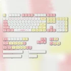 138 ключейкомплект XDA профиль толще PBT сублимации краски клавишный колпачок для MX Переключатель механическая клавиатура мгновенной проявки MACAROON колпачки