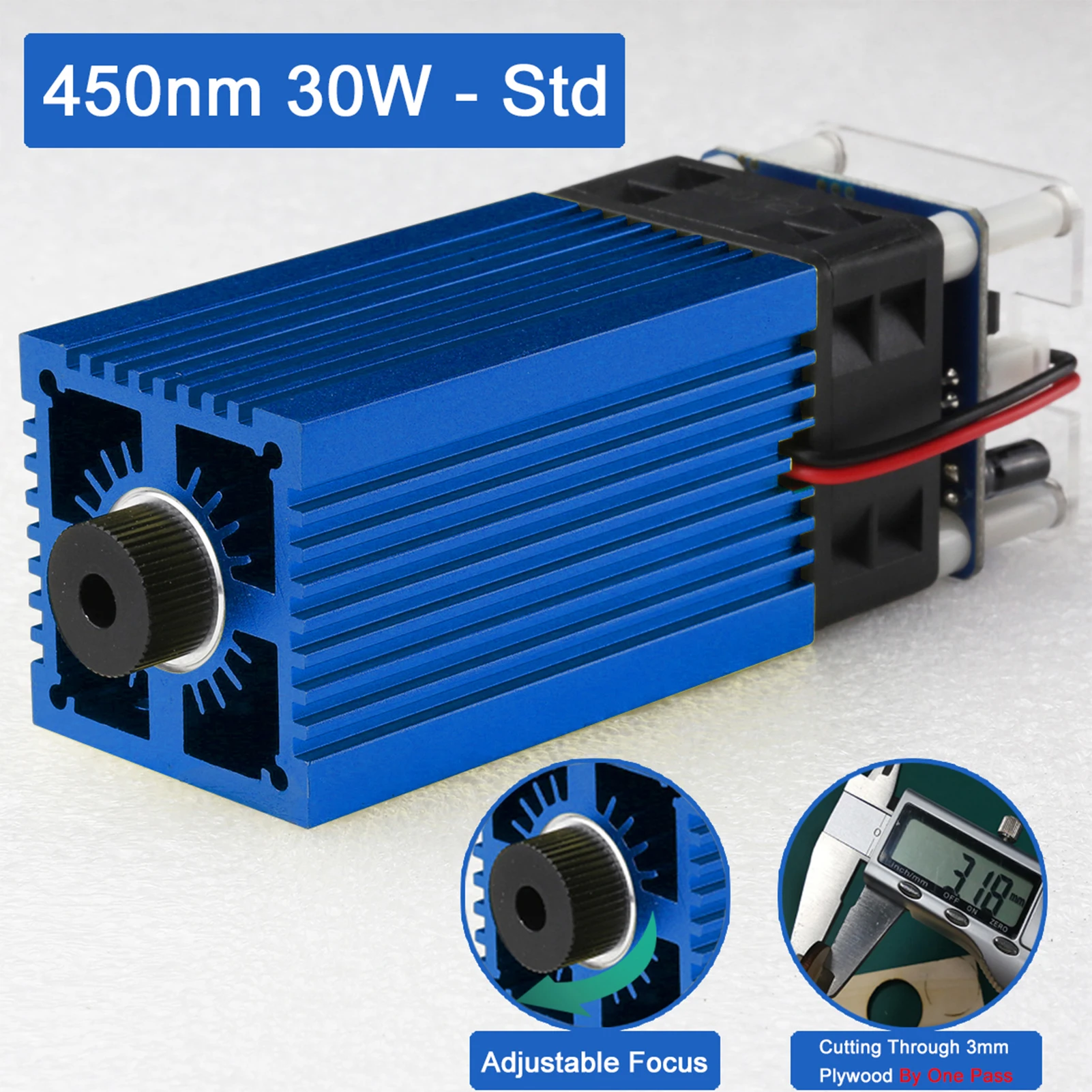 Лазерное дерево 450 нм 40 Вт TTL лазерная головка DIY гравировальный лазерный модуль