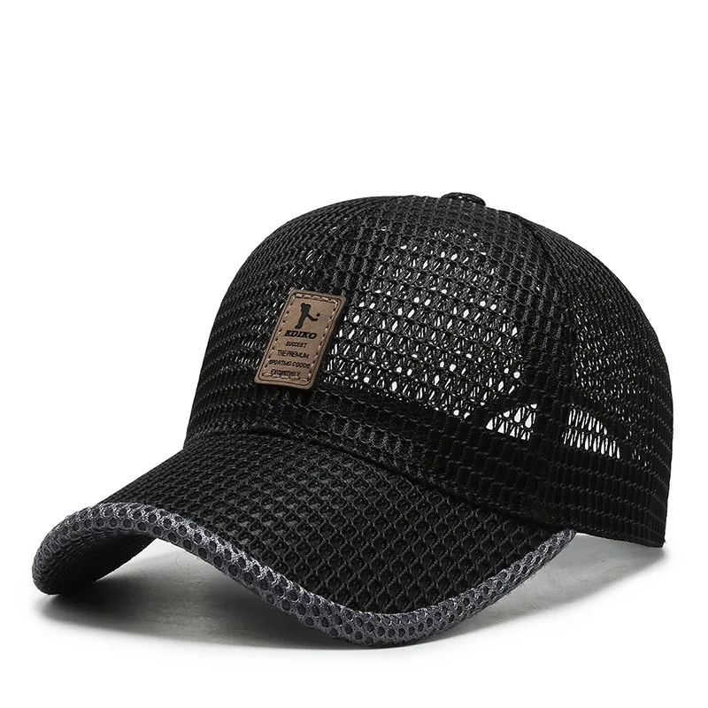 

2021 Dropshipping Men's Mesh Baseball Cap Summer Women's Sun Block Hat Unisex Outdoor Sport Accessories